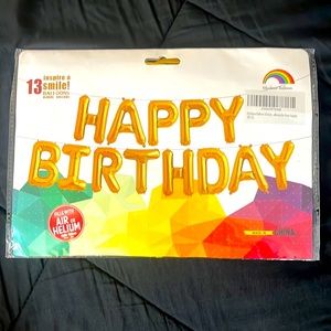 16in Gold Happy Birthday Balloon Set-NWT